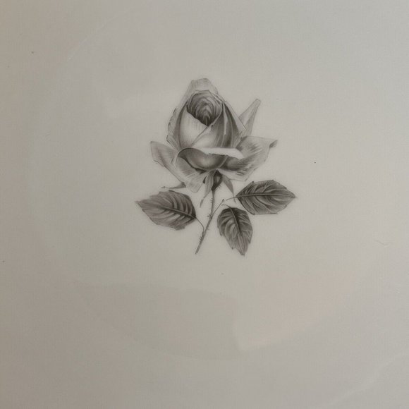 1950 German Bavaria Remembrance Platinum Trim Saladmaster Estate Porzellan 8inch - Picture 2 of 5